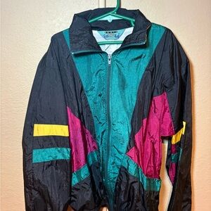 Vintage Colorful Windbreaker Jacket